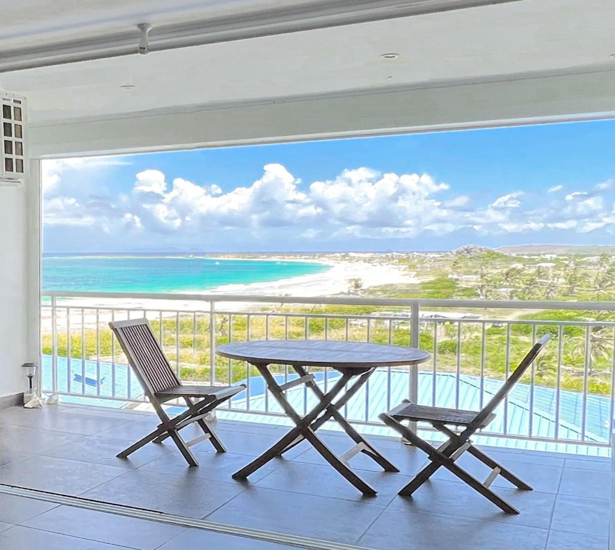 Top Floor Unit 520 Ft2 - 48 M2 With Stunning Dominant View On Ocean, St Barth, Orient Bay Cul de Sac Exterior foto